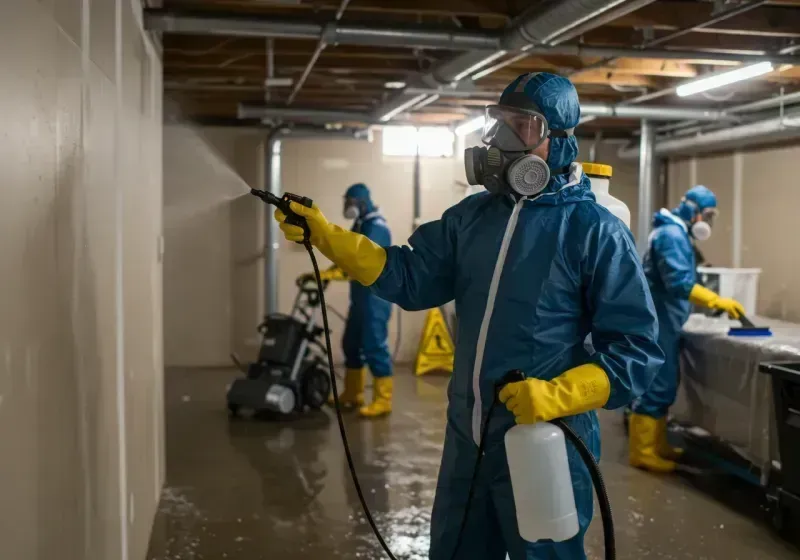 Basement Sanitization and Antimicrobial Treatment process in Garnet, CA