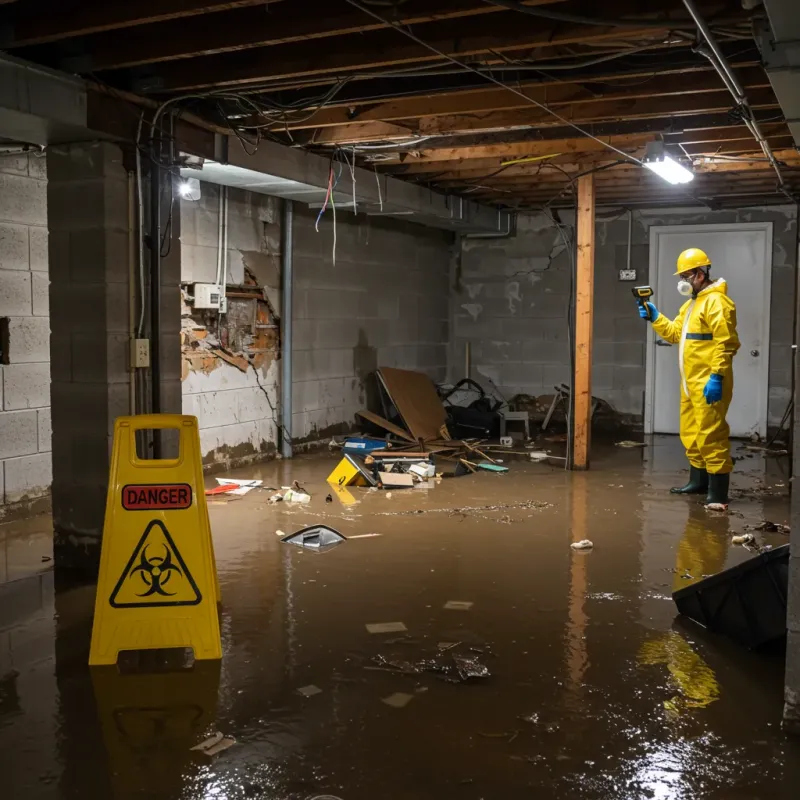 Flooded Basement Electrical Hazard in Garnet, CA Property